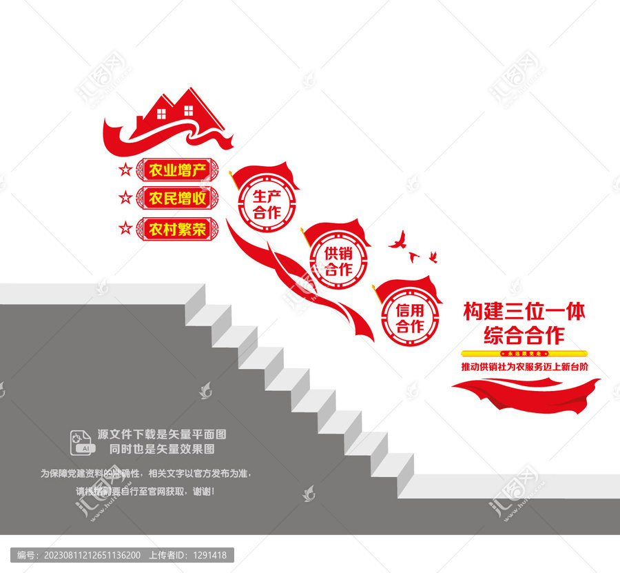 供銷社為農(nóng)服務(wù)階梯墻