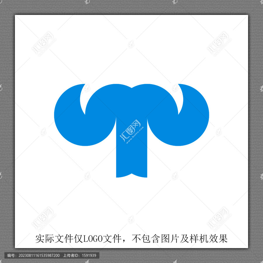 T字母大象LOGO设计