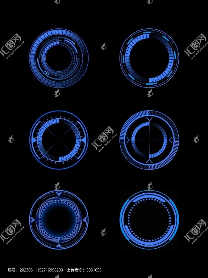 科技機械未來感旋轉(zhuǎn)圓形圓環(huán)