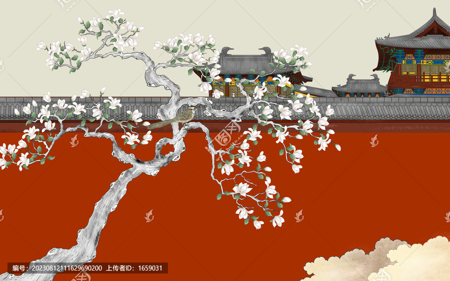 紅墻故宮花鳥