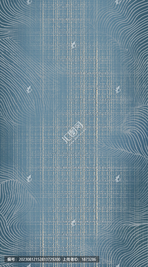 藍(lán)色海浪圖線條抽象