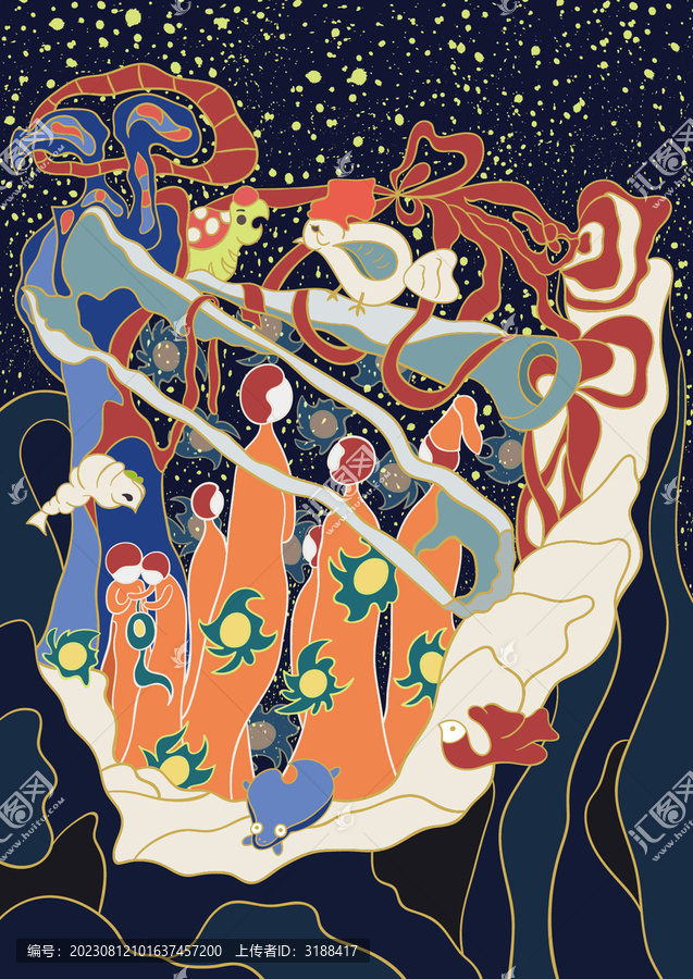 手繪插畫矢量素材