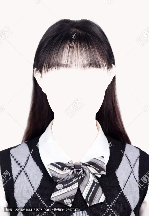 女生換臉證件照
