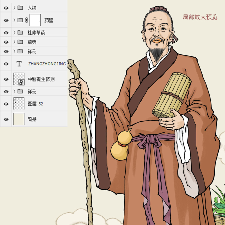 張仲景畫(huà)像