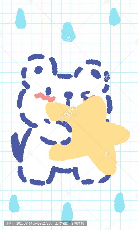 抱星星小熊