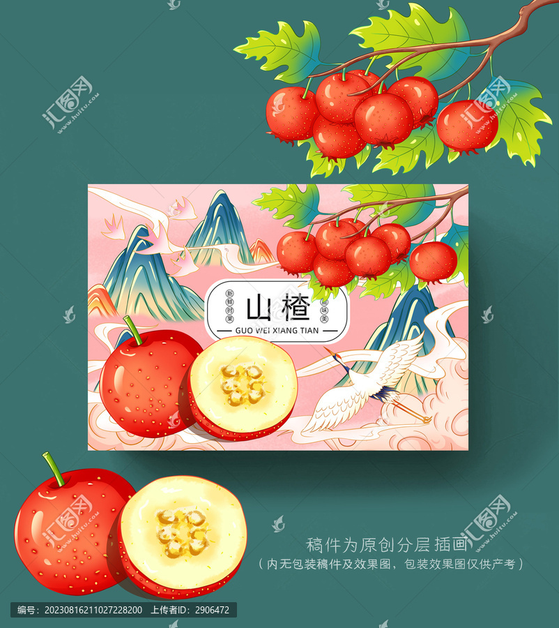 山楂手繪包裝插畫