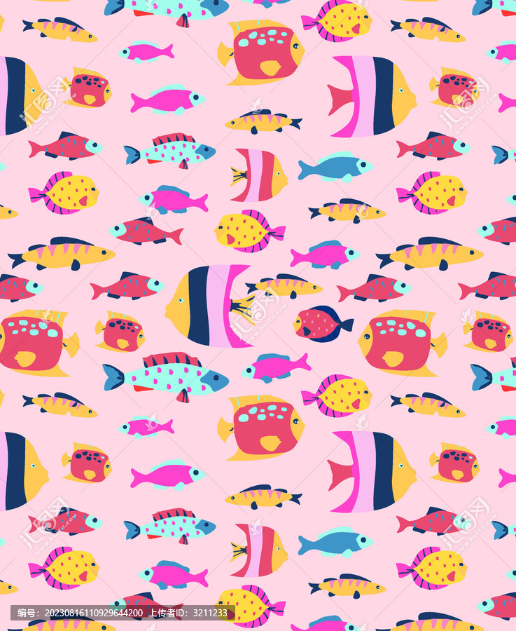 卡通海魚兒