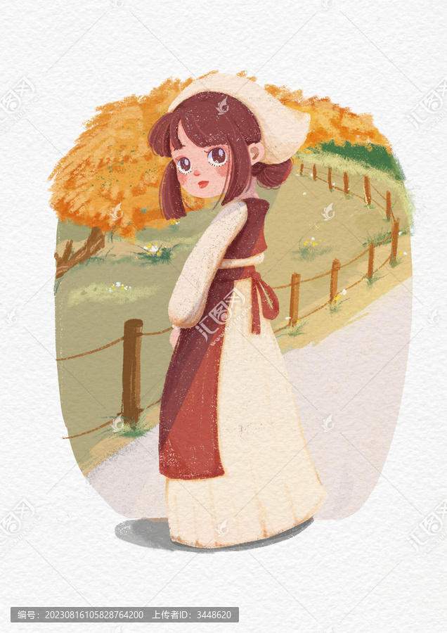 豐收季女孩