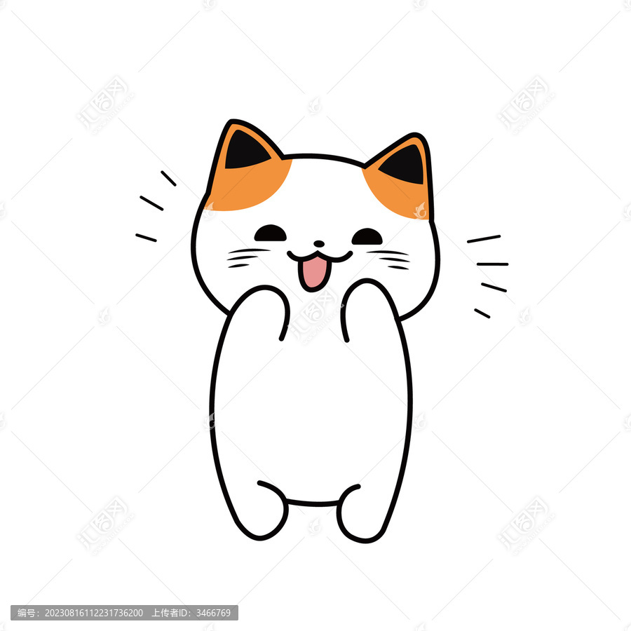 卡通可愛(ài)小貓咪矢量素材