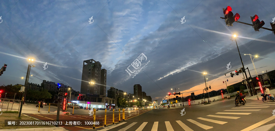 城市夜景大都市紅綠燈