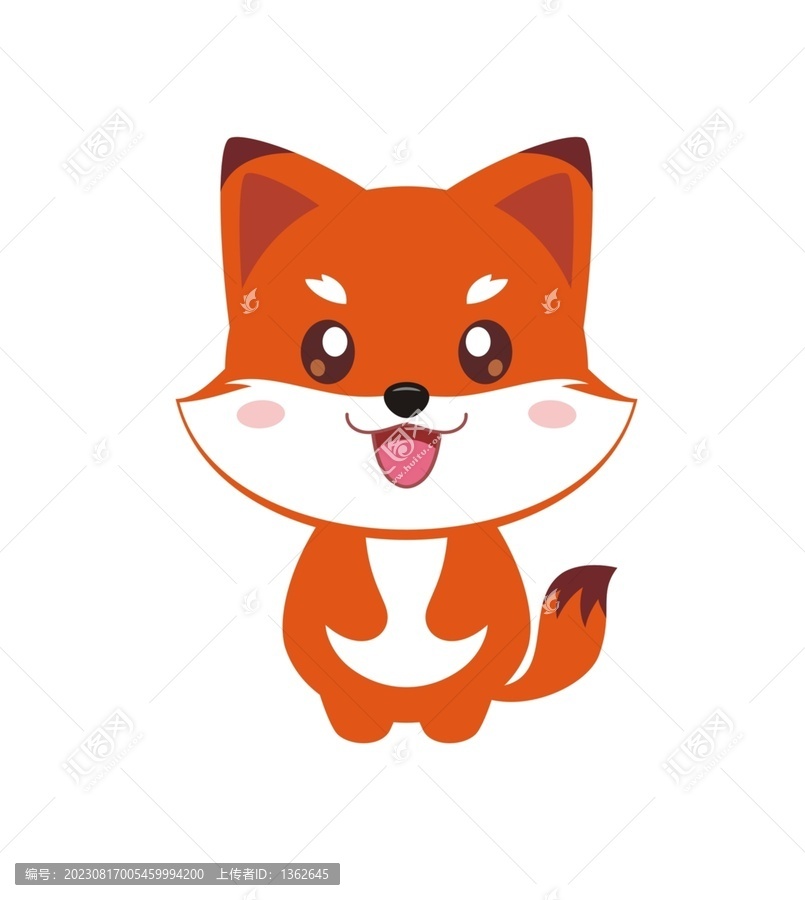 卡通可愛(ài)小狐貍