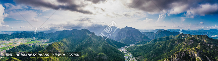 温州雁荡山景区全景航拍