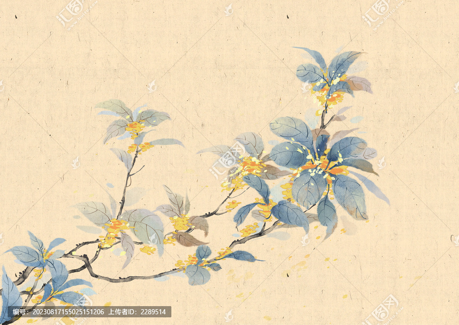 國風秋日桂花樹