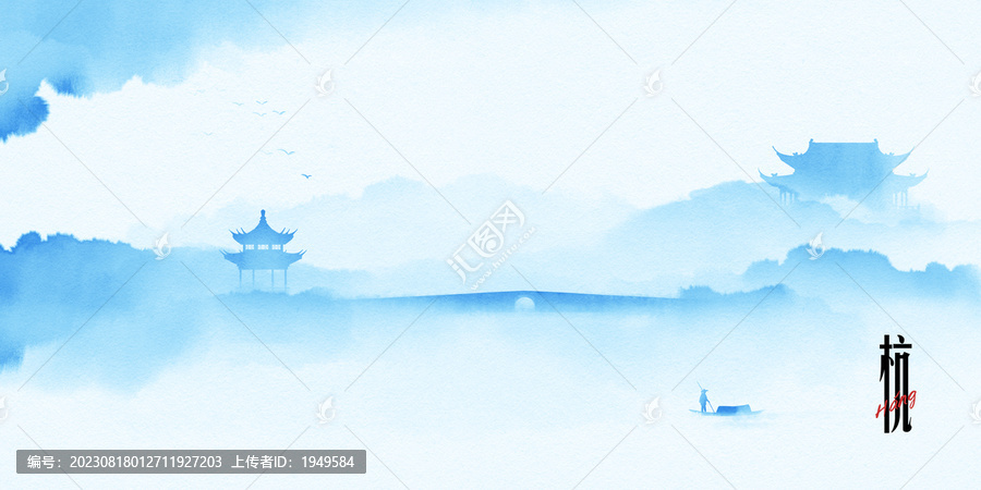 杭州建筑背景