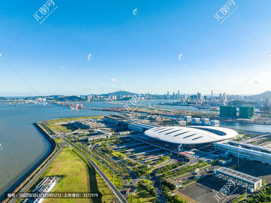 珠海横琴滨海城市风光