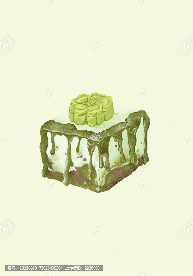 茉莉抹茶蛋糕