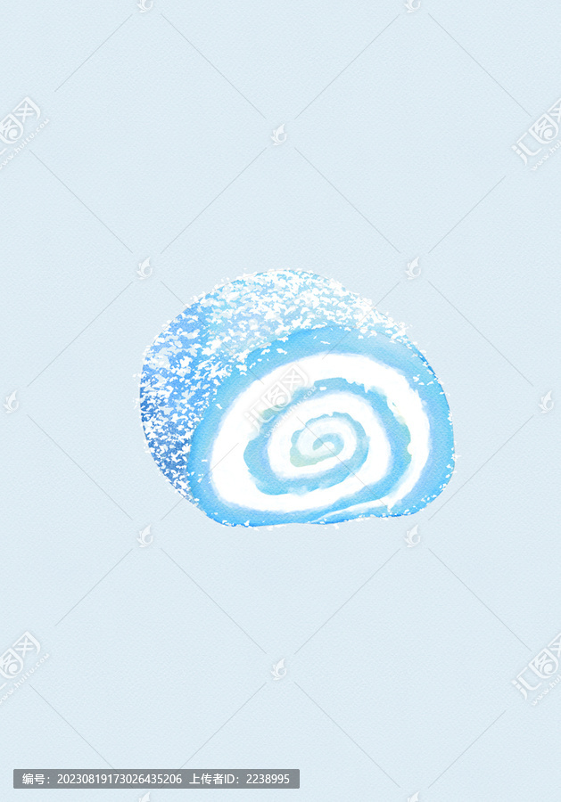 海藍(lán)椰蓉麻薯蛋糕卷