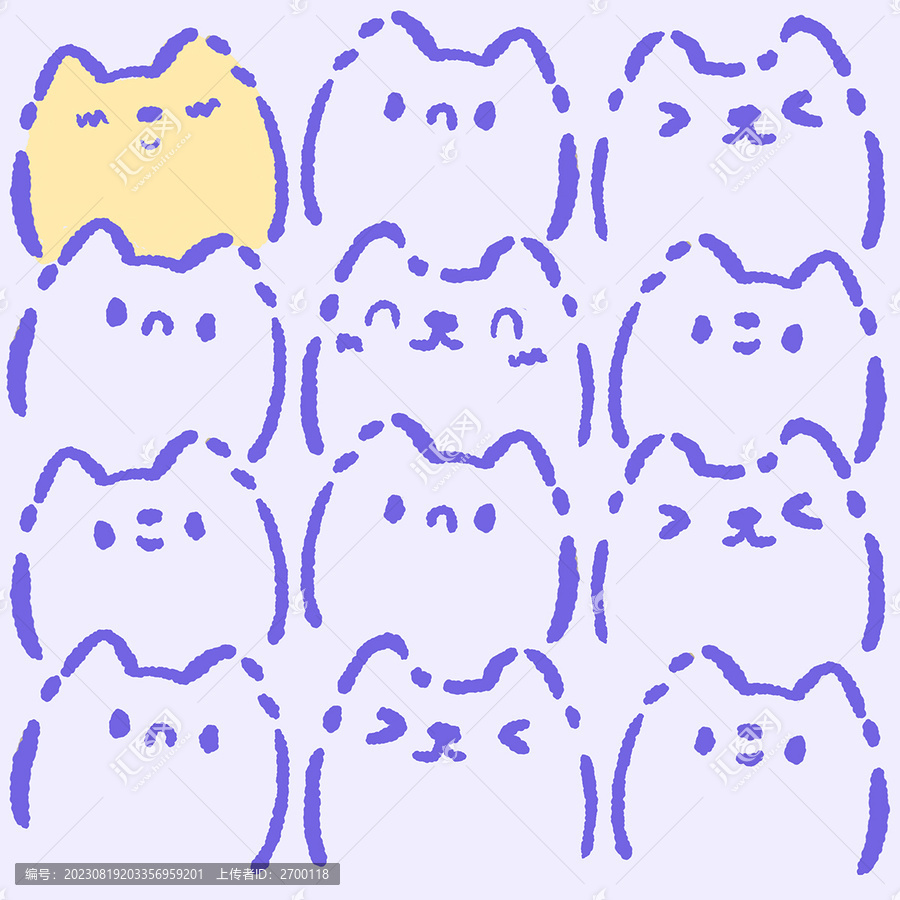 卡通可愛小貓