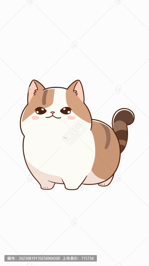 可愛的貓咪插圖