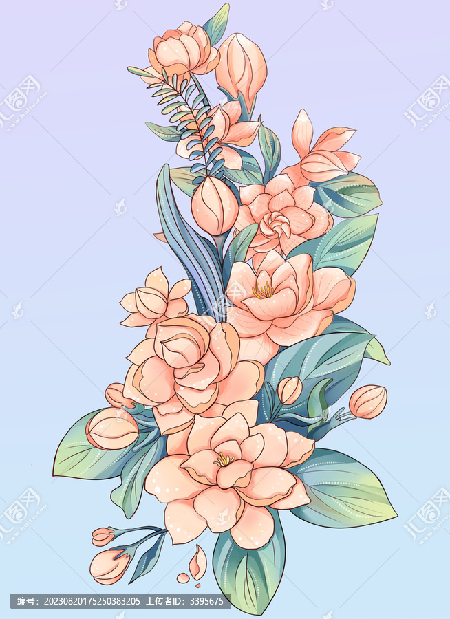 新中式國(guó)潮風(fēng)山茶花國(guó)風(fēng)素材