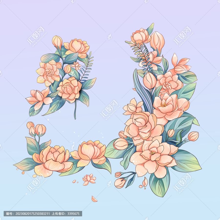 新中式國潮風(fēng)山茶花國風(fēng)花卉