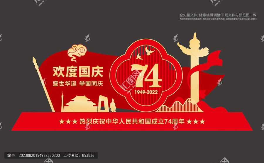 74周年國慶造型