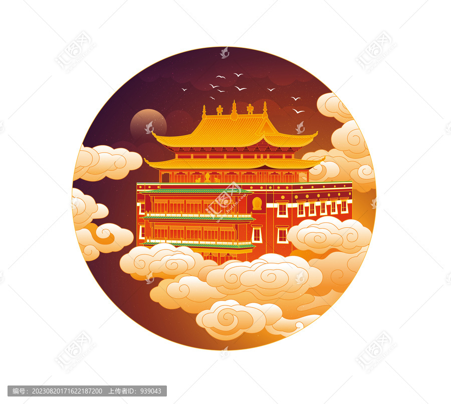 塔爾寺插畫