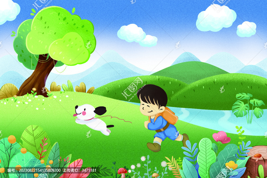 肌理風插畫