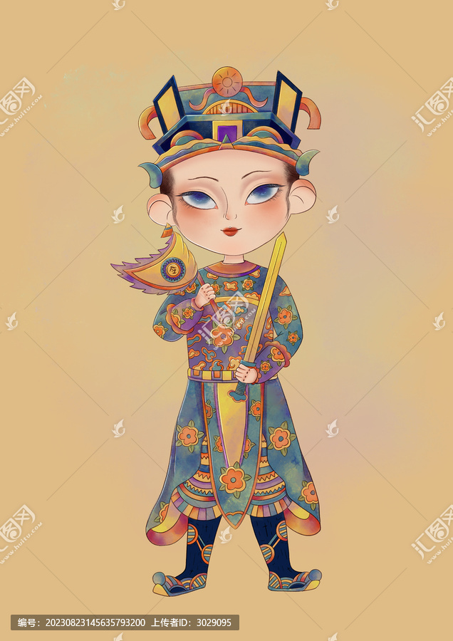 國(guó)風(fēng)人物插畫復(fù)古插畫