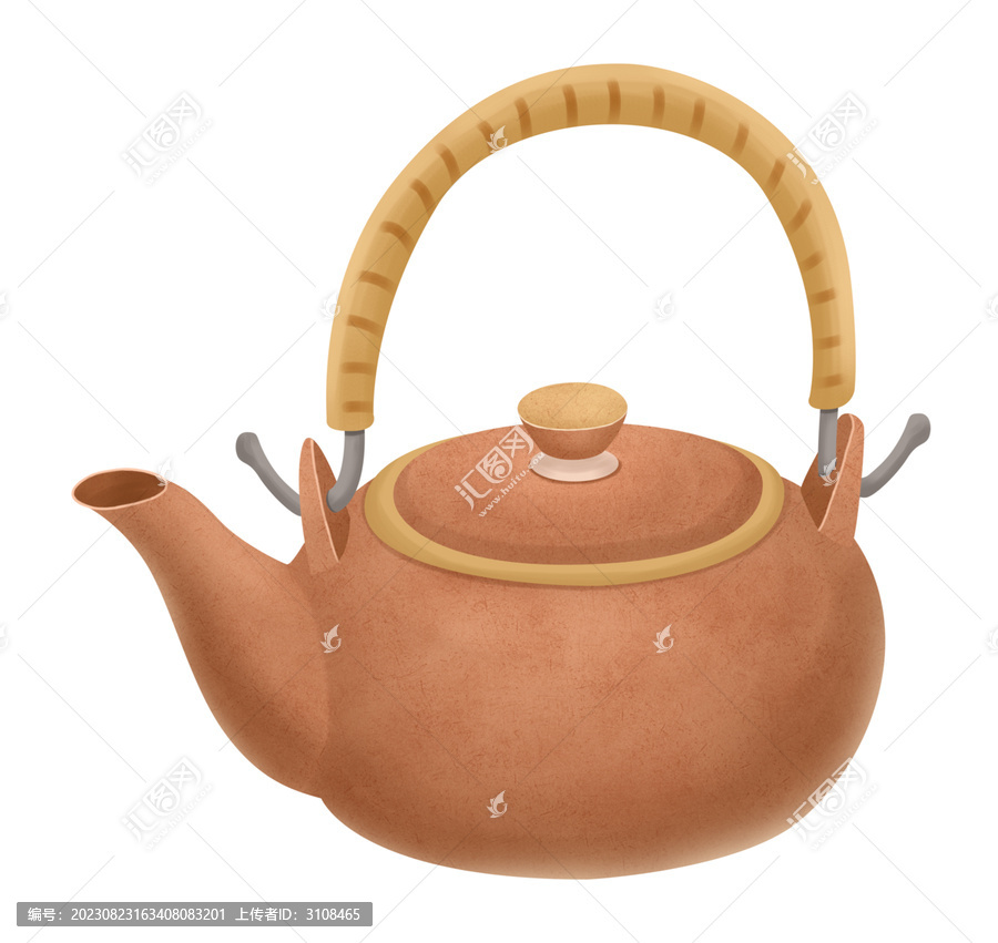 一把棕色茶壺