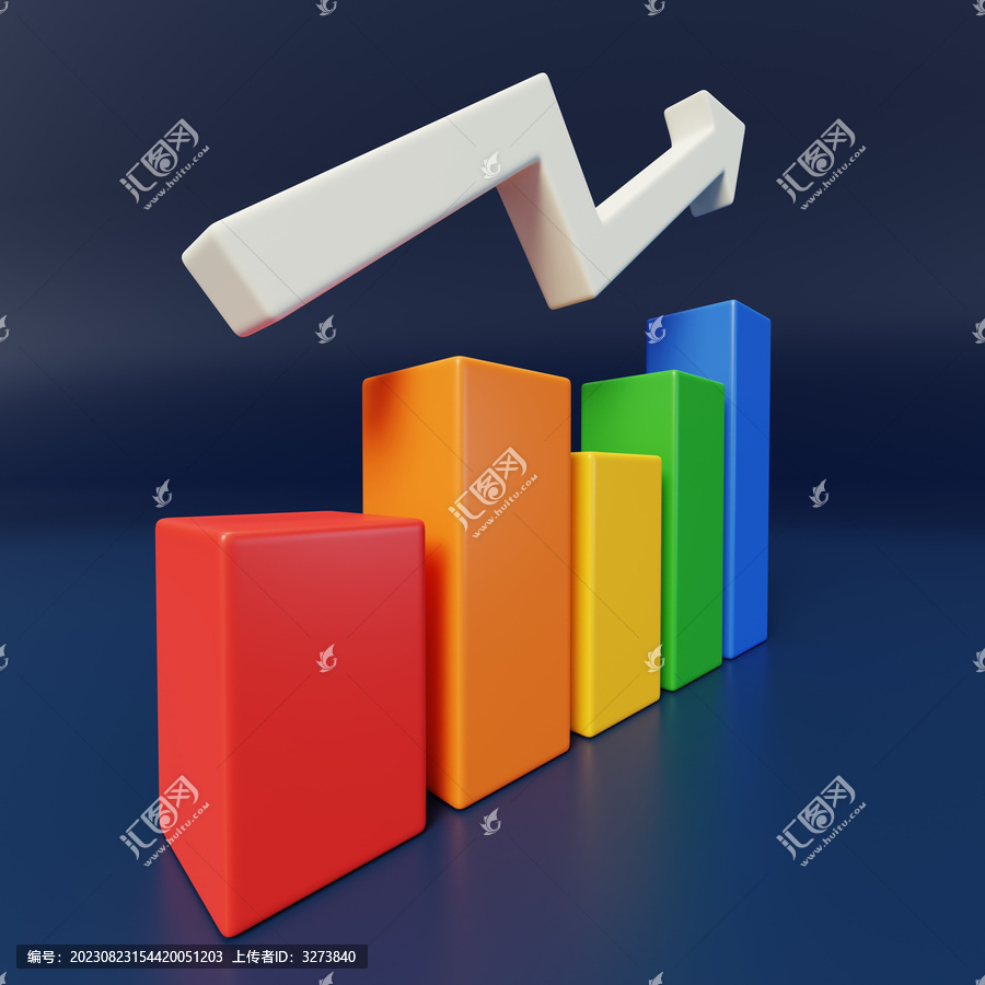 柱狀圖成長(zhǎng)績(jī)效成果成績(jī)3D