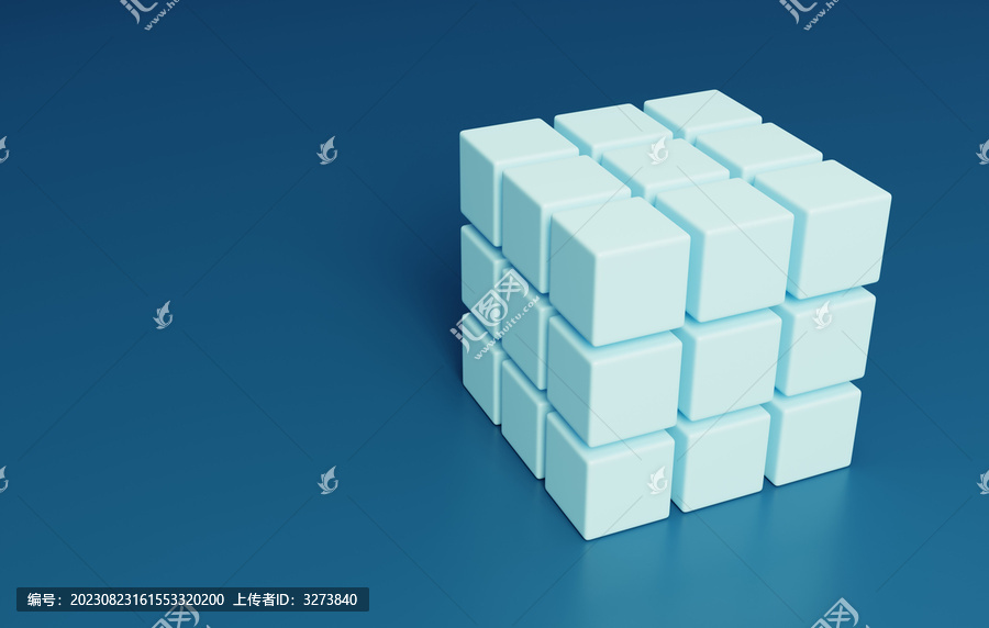魯比克魔術(shù)方塊魔方思考3D