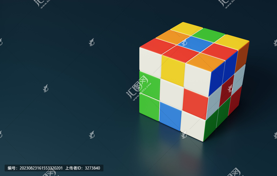魯比克魔術(shù)方塊魔方研究3D