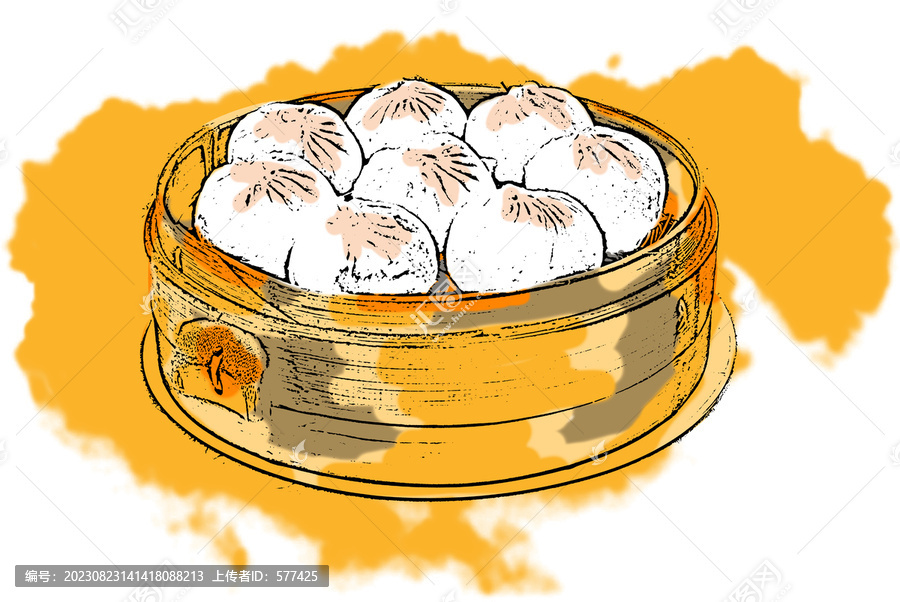 小籠包插畫