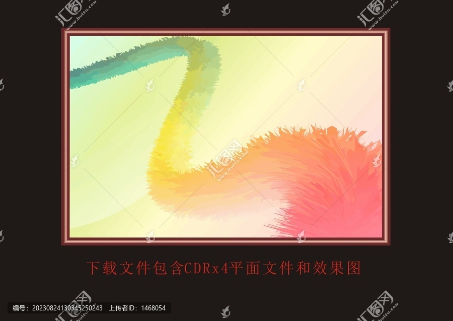 流行底纹油画艺术花纹挂画