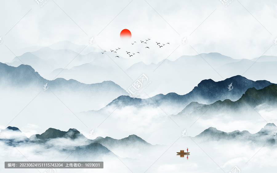新中式山水畫
