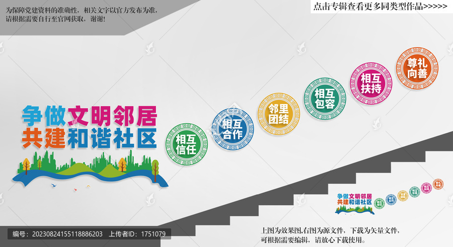 社區(qū)樓梯展板