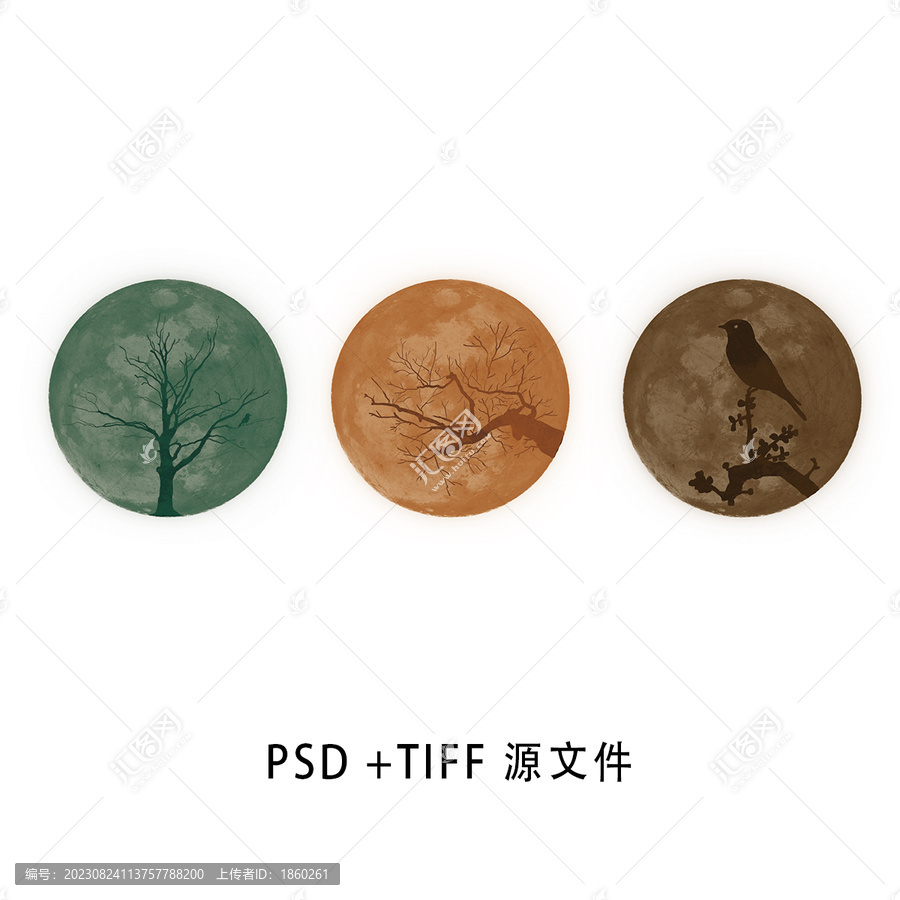 樹枝月影