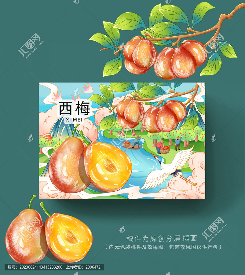 西梅插畫包裝