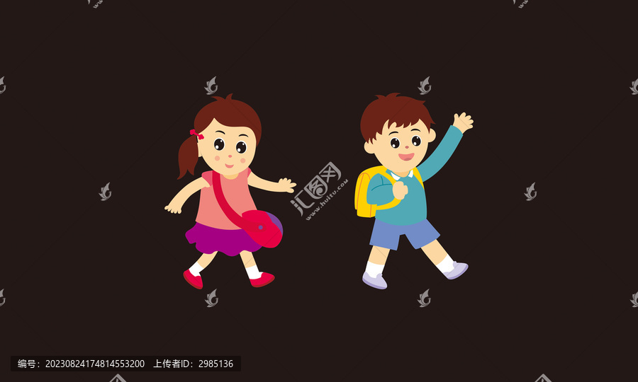 小學(xué)生矢量卡通