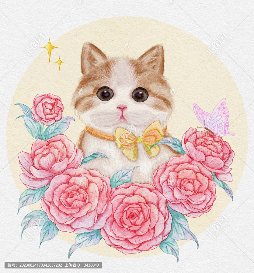 山茶花和貓