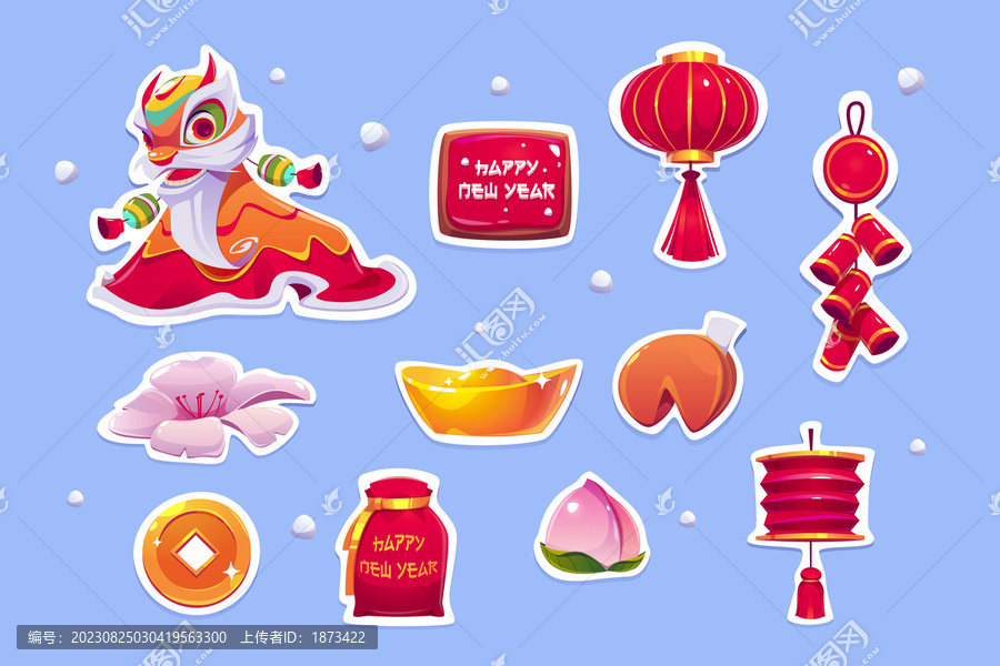圣誕節(jié)及中國新年元素貼紙