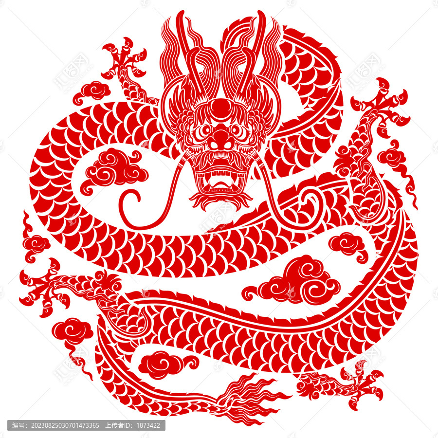 霸氣東方中國龍印花