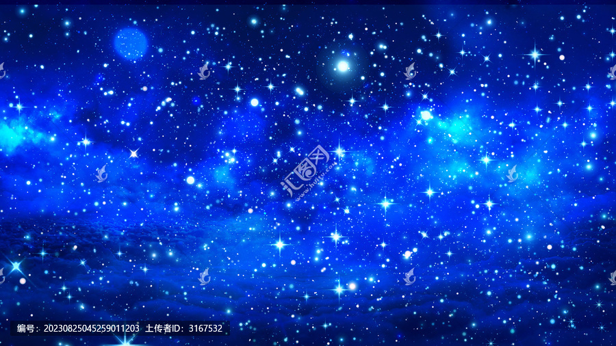 深藍(lán)色唯美星空