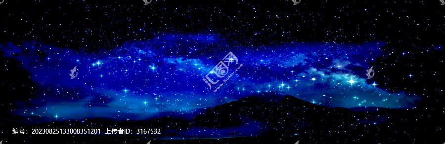藍(lán)色唯美星空背景