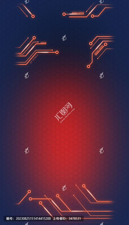 機械熊賽博電路手機桌面
