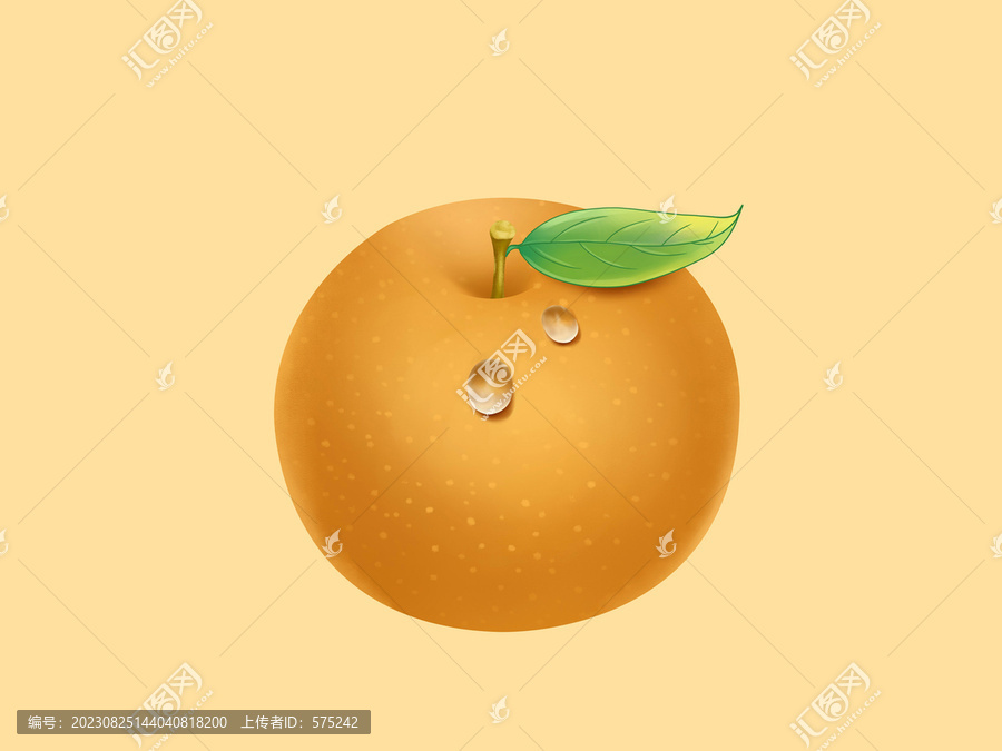 手繪秋月梨