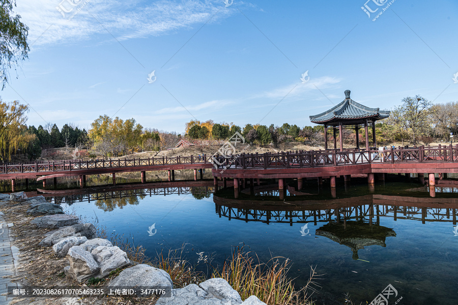 圆明园荷花池观景亭