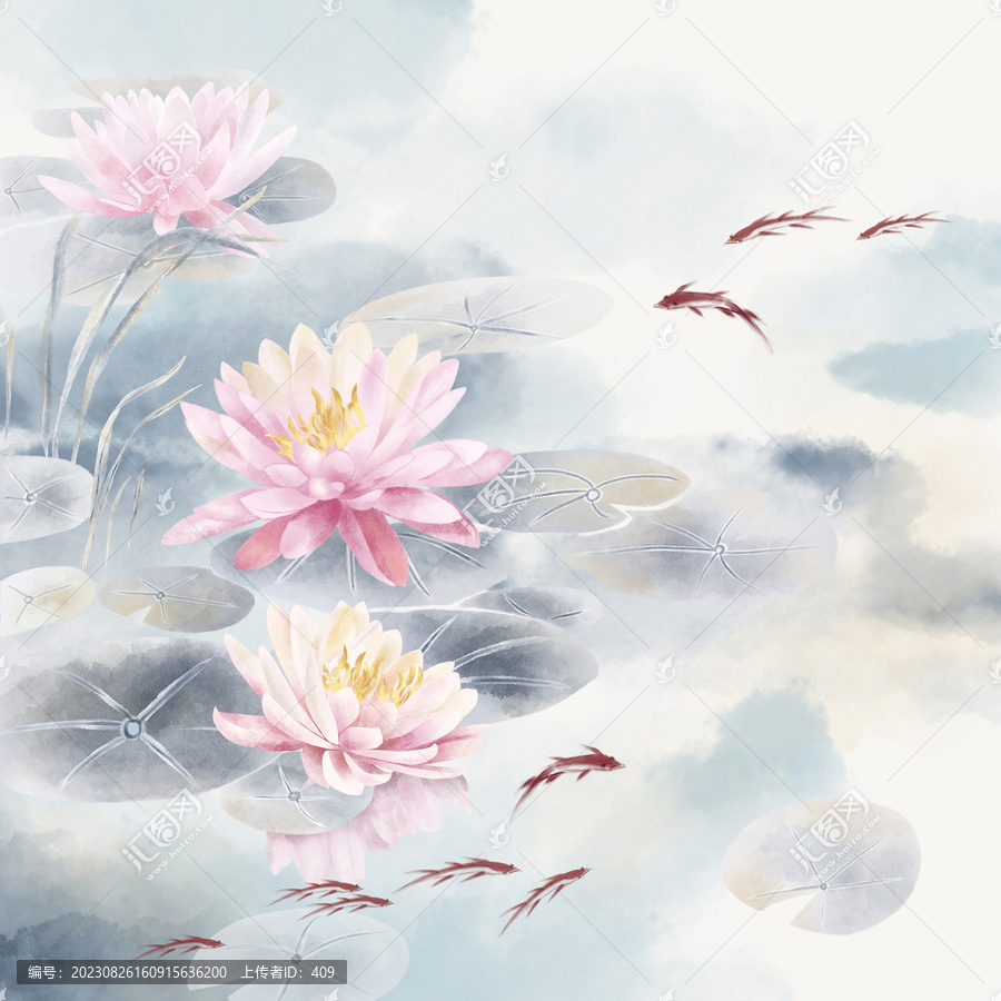 睡蓮古風插畫