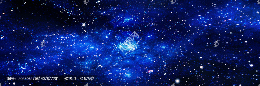 深藍色唯美璀璨星空